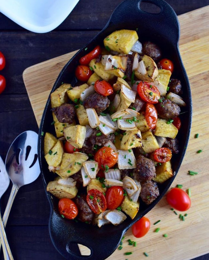 balsamic sausage vegetables