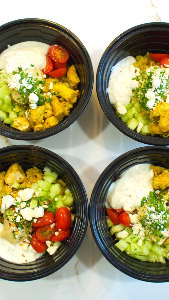 Greek Chicken Salad Bowls - Primavera Kitchen