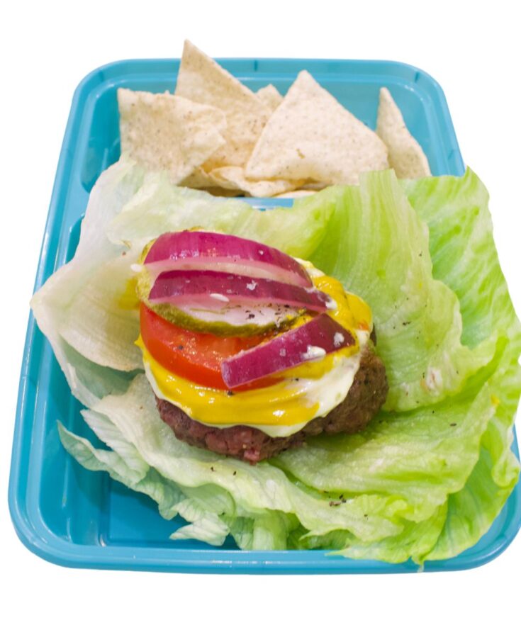 Bison Lettuce Wrap Burger Single meal prep 1000x1200